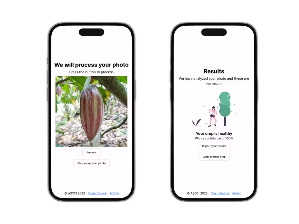 A image of the app in a phone